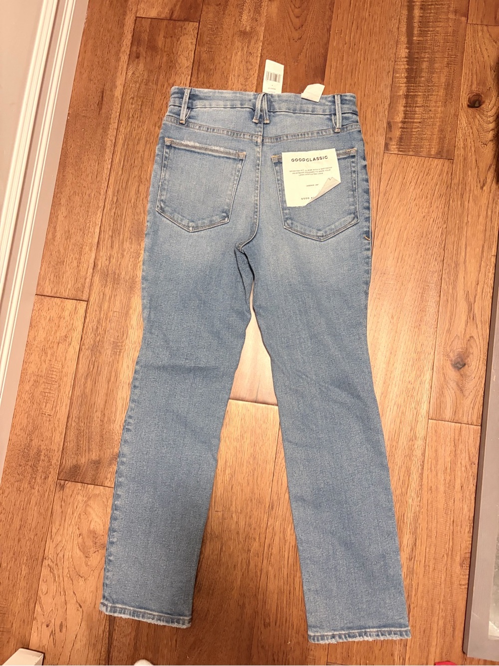 NWT Good American Good Classic Distressed High Rise Jeans Size 4/27 - Picture 2 of 4